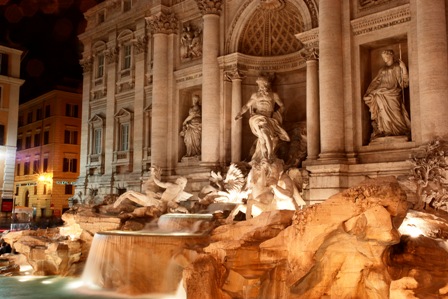Fontana di Trevi, un lugar imprescindible en cualquier visita a Roma.